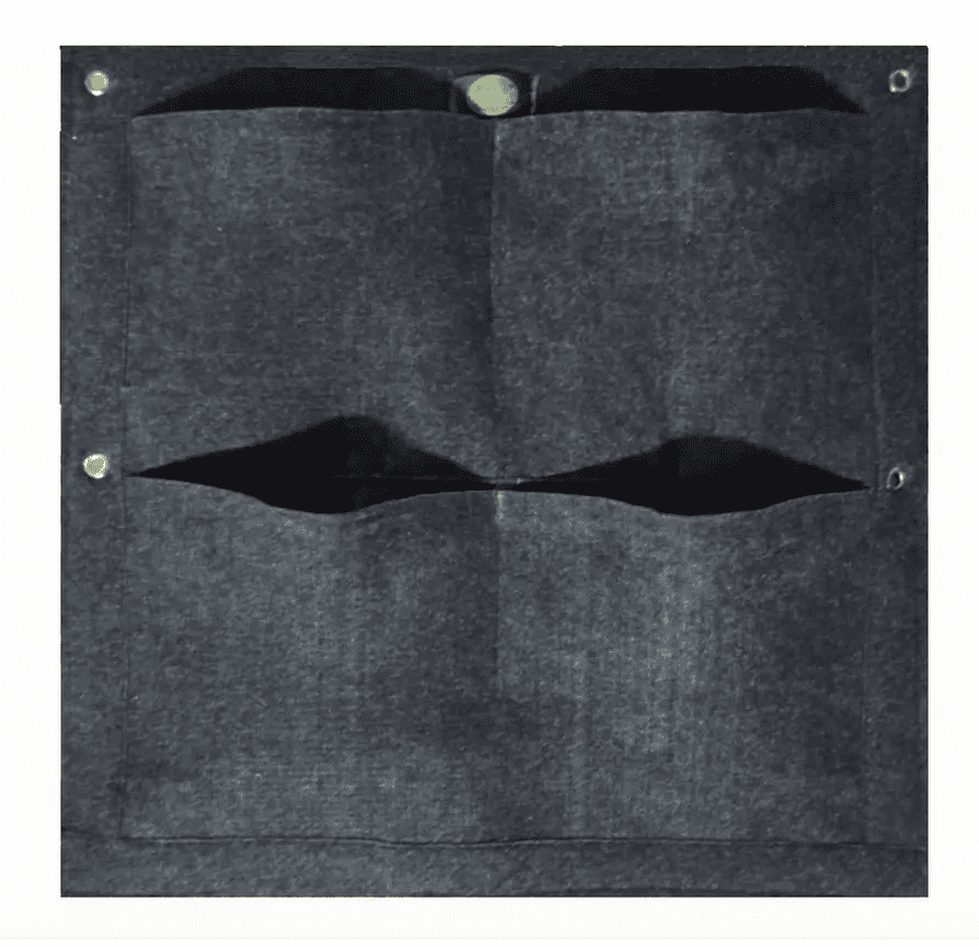 Módulo de jardín vertical 50x50 cm con 4 bolsillos de geotextil