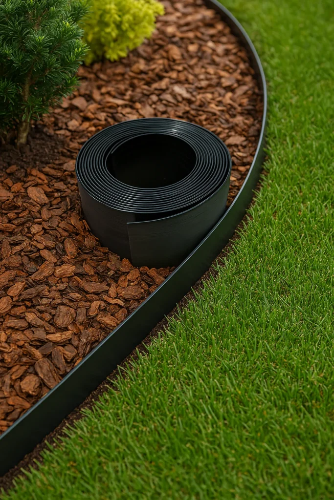 Limitadores de césped flexibles para bordes de jardín