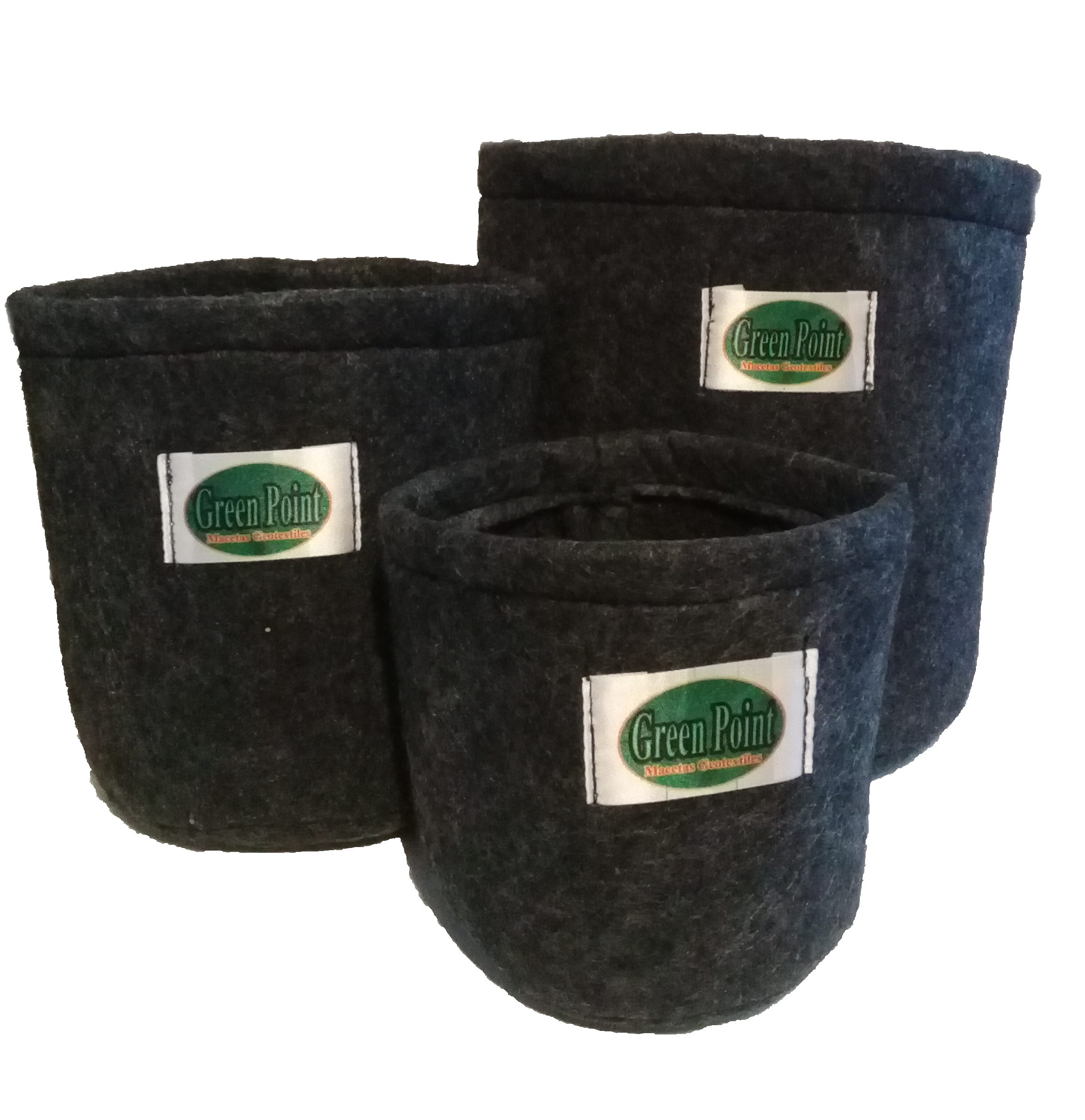 Macetas geotextiles reutilizables de distintos tamaños Macetas geotextiles para huertas, trasplantes y jardinería