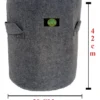 50 litros medidas Maceta Geotextil 50L GreenPoint – Extra Capacidad, Drenaje Superior y Resistencia