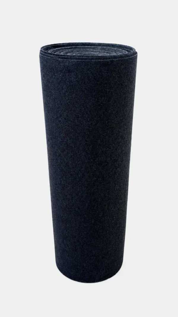 Rollo de geotextil no tejido de 300 gramos por metro cuadrado, color gris oscuro, 1 metro de ancho por 25 metros de largo.