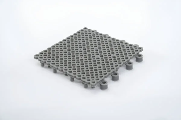 Piso rejilla encastrable drenante gris 13,3x13,3 cm para jardín patio o piscina