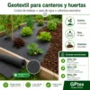 GPtx infografia canteros-huertas Geotextil 300g/m² GreenPoint – Jardinería, Mulching y Obra Profesional