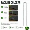 Cómo colocar estacas U zincadas para fijar geotextil y materiales sobre tierra
